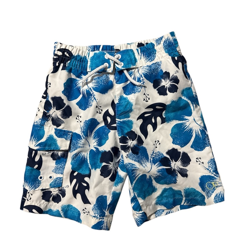 Op ocean pacific blue hibiscus wave rider Swim trunks & shirt